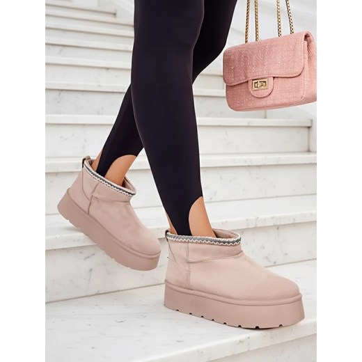Royalfashion Krótkie buty a'la śniegowce damskie Xoalla ze sklepu royalfashion.pl w kategorii Śniegowce damskie - zdjęcie 186337119