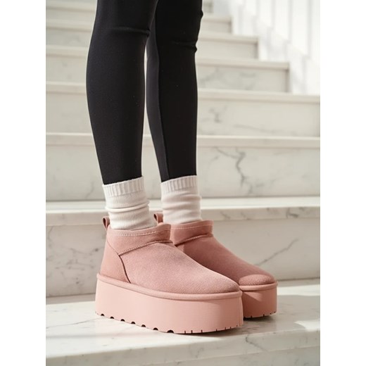 Royalfashion Krótkie buty a'la śniegowce damskie Ozozi ze sklepu royalfashion.pl w kategorii Śniegowce damskie - zdjęcie 186337175