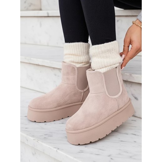 Royalfashion Krótkie buty a'la śniegowce damskie Nomas ze sklepu royalfashion.pl w kategorii Śniegowce damskie - zdjęcie 186337187