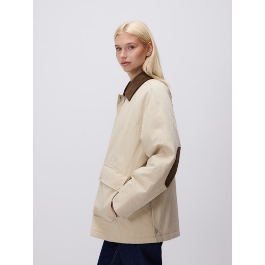 Reserved - Kurtka z kontrastowymi elementami - beżowy ze sklepu Reserved w kategorii Kurtki damskie - zdjęcie 186337598