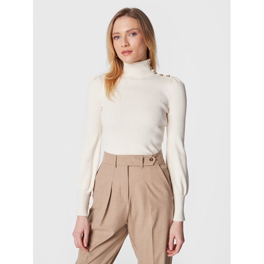 Lauren Ralph Lauren Golf 200882214002 Écru Slim Fit ze sklepu MODIVO w kategorii Swetry damskie - zdjęcie 186338737