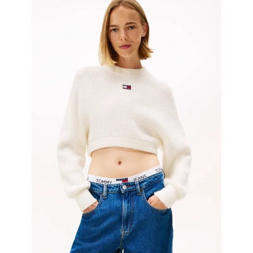 Tommy Jeans Sweter | Cropped Fit | z dodatkiem wełny ze sklepu Gomez Fashion Store w kategorii Swetry damskie - zdjęcie 186340525