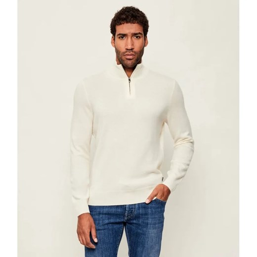 BOSS BLACK Wełniany półgolf H-Hemarlo | Regular Fit | z dodatkiem kaszmiru ze sklepu Gomez Fashion Store w kategorii Swetry męskie - zdjęcie 186340558
