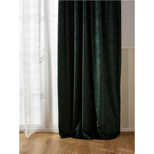 Sinsay - Zasłona z wytłaczanym wzorem - zielony ze sklepu Sinsay w kategorii Zasłony - zdjęcie 186343048