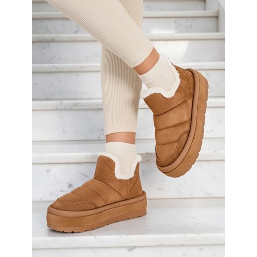 Royalfashion Krótkie buty a'la śniegowce damskie Zoeno ze sklepu royalfashion.pl w kategorii Śniegowce damskie - zdjęcie 186343296