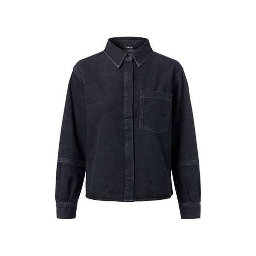 Opus Damska bluzka jeansowa - Femori Kobiety Bawełna antracytowy jednolity - id: 796603-0001-00340 - marki Opus - 186343376 Opus Damska bluzka jeansowa - Femori Kobiety Bawełna antracytowy jednolity ze sklepu vangraaf w kategorii Koszule damskie - zdjęcie 186343376