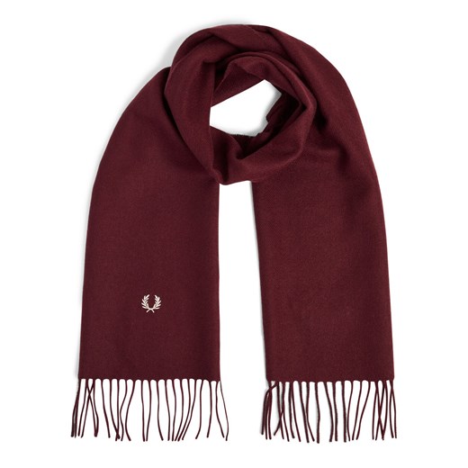 Fred Perry Męski szalik ze skóry jagnięcej Mężczyźni Wełna jagnięca bordowy jednolity ze sklepu vangraaf w kategorii Szaliki męskie - zdjęcie 186343419
