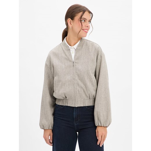 Opus Bluza damska - Jalea Herringbone Kobiety taupe wzorzysty ze sklepu vangraaf w kategorii Kurtki damskie - zdjęcie 186343425
