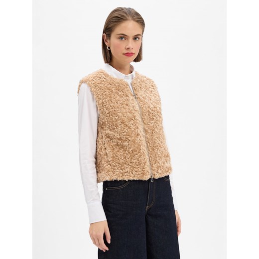 Opus Damska kamizelka z pluszowego futra - Wahida Kobiety wielbłądzi jednolity Opus 40 vangraaf