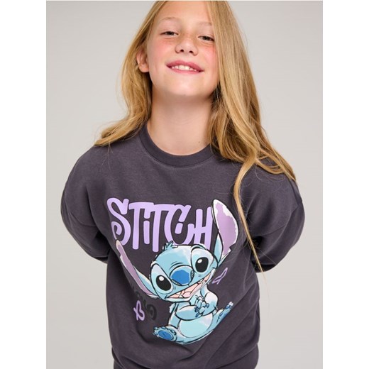 Sinsay - Bluza z nadrukiem z przodu i z tyłu Stitch - szary ze sklepu Sinsay w kategorii Bluzy chłopięce - zdjęcie 186344248