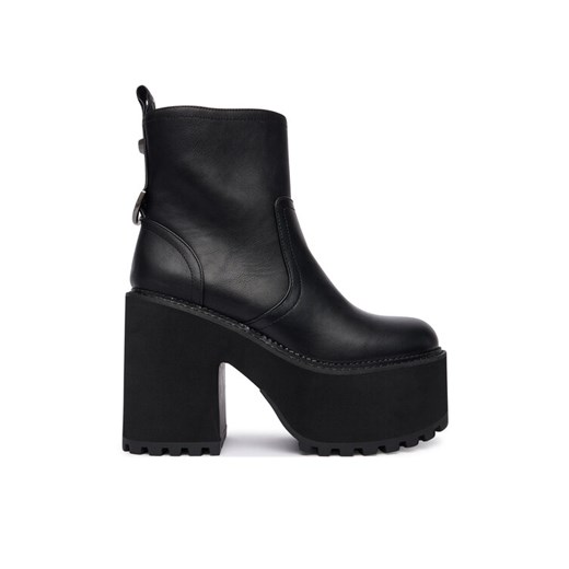 Buffalo Botki Killah Zip Boot Mid 1622374 Czarny ze sklepu MODIVO w kategorii Botki - zdjęcie 186345137