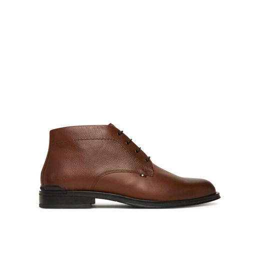 Tommy Hilfiger Trzewiki Corporate Hilfiger Lth Boot FM0FM05697 Brązowy ze sklepu MODIVO w kategorii Buty zimowe męskie - zdjęcie 186345145