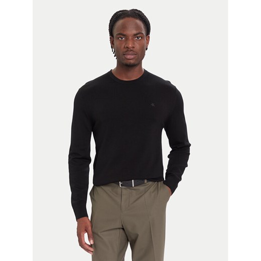Calvin Klein Sweter LV04LB305G Czarny Regular Fit ze sklepu MODIVO w kategorii Swetry męskie - zdjęcie 186345146