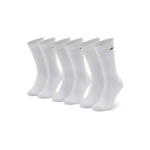 Lacoste Skarpety długie RA4182 Biały ze sklepu MODIVO w kategorii Skarpetki damskie - zdjęcie 186345217