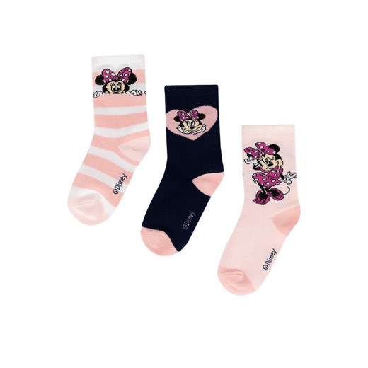 Mickey&Friends Skarpety długie ACCCS-AW24-341DCLS (3-PACK) Różowy ze sklepu MODIVO w kategorii Skarpetki dziecięce - zdjęcie 186345678