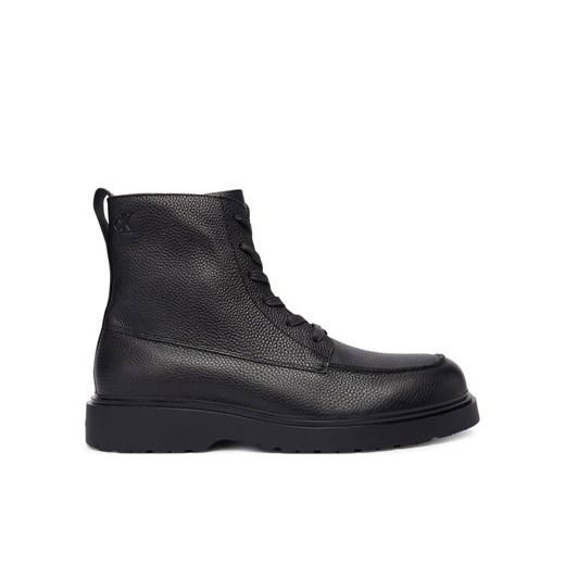 Calvin Klein Trzewiki Combat Ess Lace Up Apron Lth W YM0YM01375 Czarny ze sklepu MODIVO w kategorii Buty zimowe męskie - zdjęcie 186345709