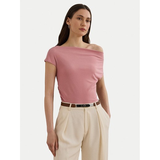 LAUREN RALPH LAUREN Bluzka 2,00964E+11 Różowy Slim Fit ze sklepu MODIVO w kategorii Bluzki damskie - zdjęcie 186345817