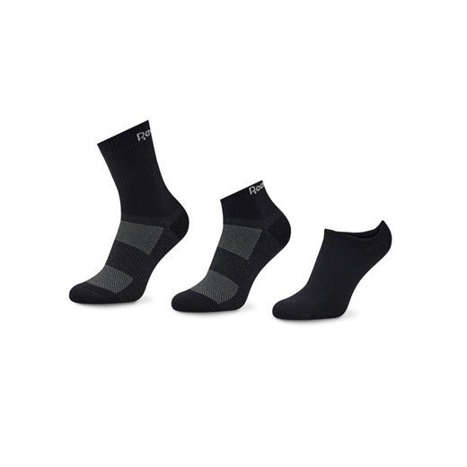 Reebok Skarpety krótkie Active Foundation Ankle Socks 3 Pairs GH0404 Czarny ze sklepu MODIVO w kategorii Skarpetki damskie - zdjęcie 186345848