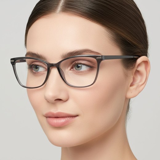 Damskie okulary optyczne zerówki kocie oczy Sunoptic CP118 czarne ze sklepu Stylion w kategorii Okulary korekcyjne damskie - zdjęcie 186349719