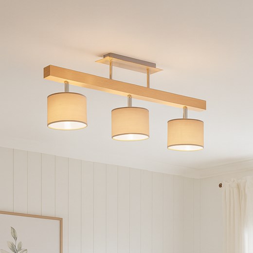 Drewniany 3-punktowy żyrandol do pokoju HOLLYWOOD z regulacją - id: 8936 - marki Ciekot Partners Sp. Z O. O. - 186350169 Drewniany 3-punktowy żyrandol do pokoju HOLLYWOOD z regulacją ze sklepu Lysne w kategorii Lampy wiszące - zdjęcie 186350169