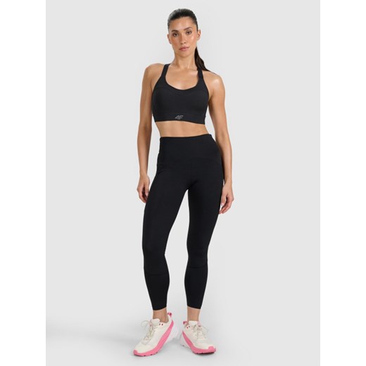 Damskie legginsy treningowe 4F 4FWAW25TFTIF364 - czarne ze sklepu Sportstylestory.com w kategorii Spodnie damskie - zdjęcie 186350796