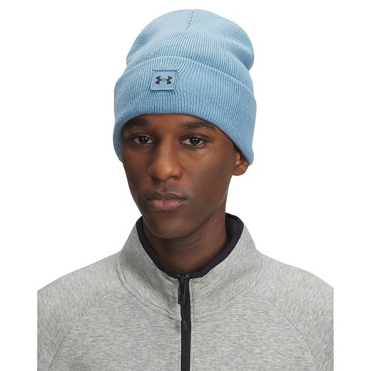 Męska czapka zimowa Under Armour UA Halftime Cuff - niebieska ze sklepu Sportstylestory.com w kategorii Czapki zimowe męskie - zdjęcie 186350836