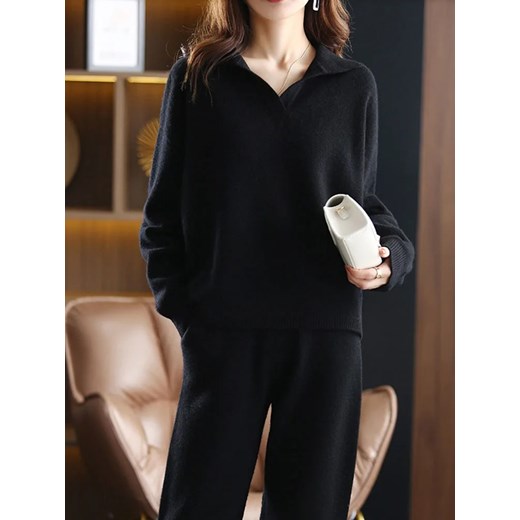 Dwuczęściowy zestaw damskiej odzieży domowej - Czarny M ze sklepu Intimica.pl w kategorii Komplety i garnitury damskie - zdjęcie 186356157