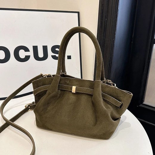 Mała zamszowa torebka - Zielony ze sklepu Intimica.pl w kategorii Listonoszki - zdjęcie 186363046