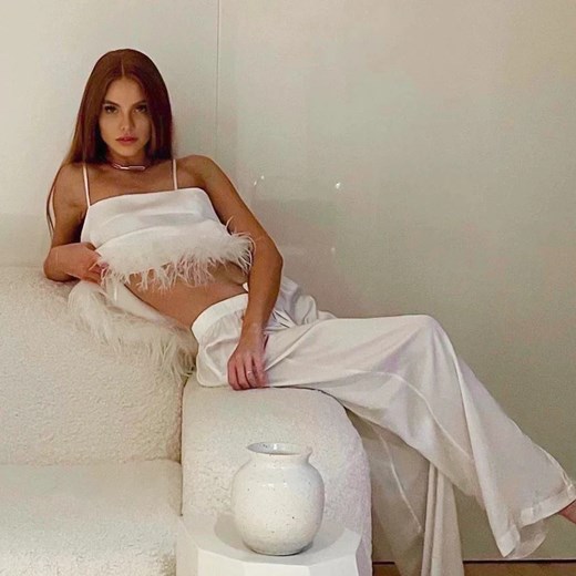 Satynowy komplet odzieży damskiej - S ze sklepu Intimica.pl w kategorii Piżamy damskie - zdjęcie 186366305