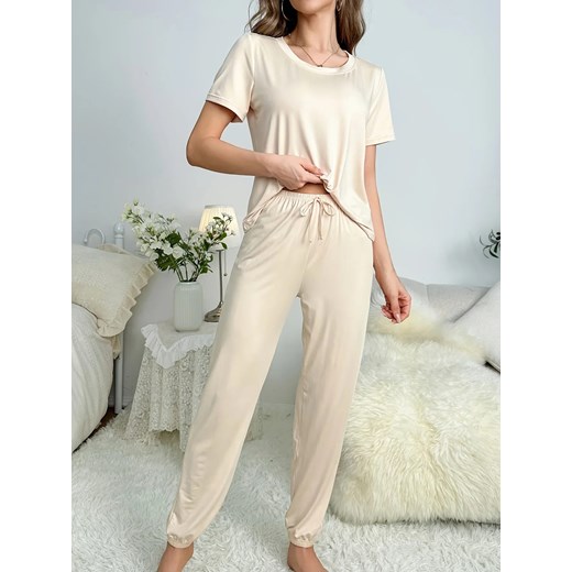 Zestaw damskiej odzieży domowej - Beżowy S ze sklepu Intimica.pl w kategorii Piżamy damskie - zdjęcie 186371028