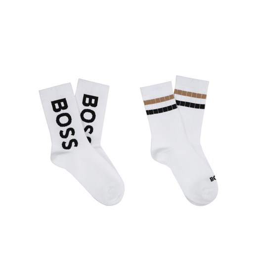 Skarpety długie BOSS J51743 Biały ze sklepu eobuwie.pl w kategorii Skarpetki dziecięce - zdjęcie 186371547