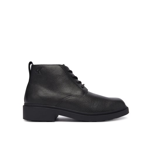Botki Calvin Klein Dress Lug Desert Boot Lth YM0YM01427 Czarny ze sklepu eobuwie.pl w kategorii Buty zimowe męskie - zdjęcie 186371636