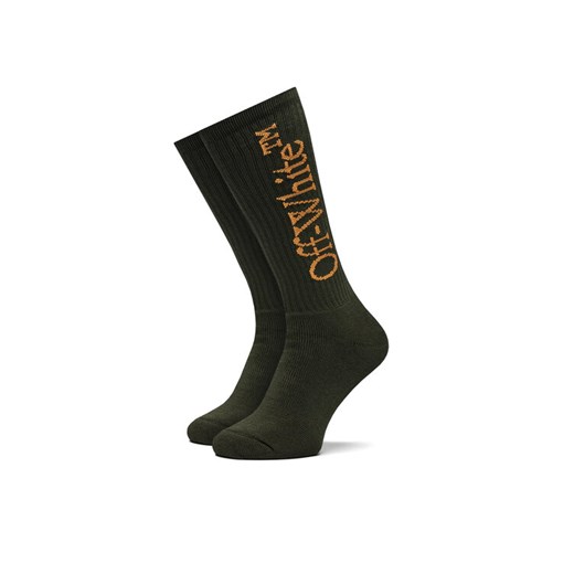 Skarpety długie Off-White OMRA075S23KNI0015620 Zielony ze sklepu eobuwie.pl w kategorii Skarpetki damskie - zdjęcie 186371789