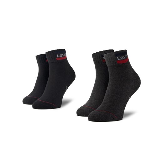 Skarpety krótkie Levi's® 37157-0148 Czarny ze sklepu eobuwie.pl w kategorii Skarpetki damskie - zdjęcie 186371846