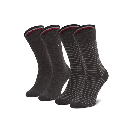 Skarpety długie Tommy Hilfiger 100001496 Szary Tommy Hilfiger 39_42 eobuwie.pl