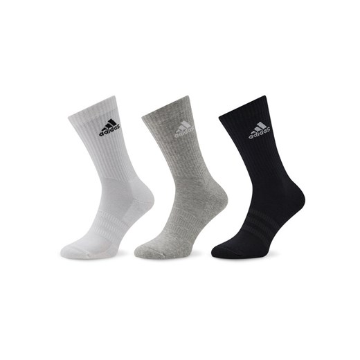 Skarpety długie adidas Cushioned Crew Socks 3 Pairs IC1311 Szary ze sklepu eobuwie.pl w kategorii Skarpetki męskie - zdjęcie 186371856