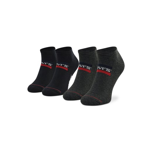 Skarpety krótkie Levi's® 701219507 Czarny ze sklepu eobuwie.pl w kategorii Skarpetki damskie - zdjęcie 186371876