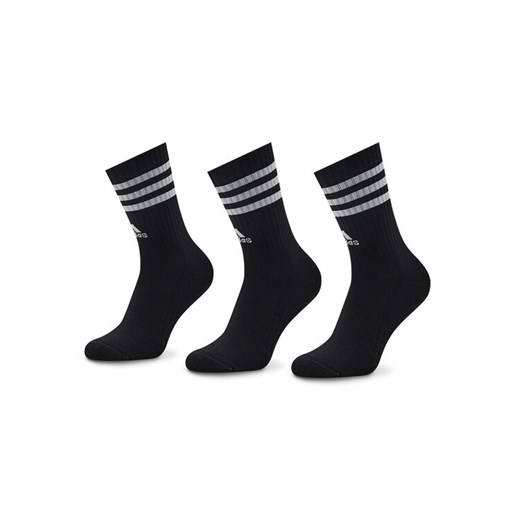 Skarpety długie adidas 3-Stripes Cushioned Crew Socks 3 Pairs IC1321 Czarny ze sklepu eobuwie.pl w kategorii Skarpetki męskie - zdjęcie 186371945