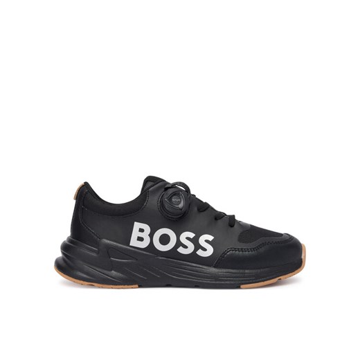 Sneakersy BOSS J52566 M Czarny ze sklepu eobuwie.pl w kategorii Buty sportowe dziecięce - zdjęcie 186372265