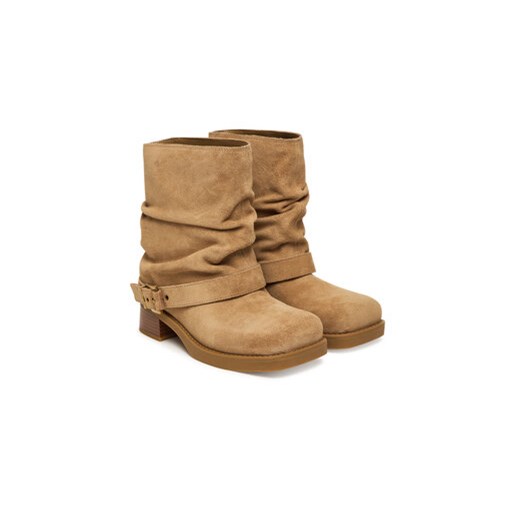 Botki MICHAEL Michael Kors Colby 40F5COFE5S Beżowy Michael Michael Kors 36 eobuwie.pl