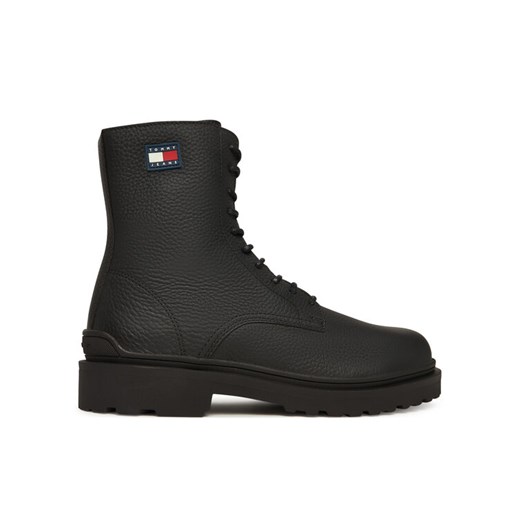 Tommy Jeans Trzewiki Tjm Lace Up Tumbled High EM0EM01631 Czarny ze sklepu MODIVO w kategorii Buty zimowe męskie - zdjęcie 186375419