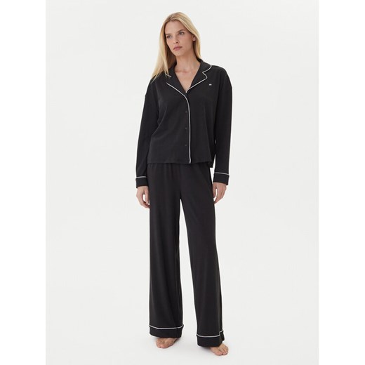 Tommy Hilfiger Piżama UW0UW06142 Czarny Relaxed Fit ze sklepu MODIVO w kategorii Piżamy damskie - zdjęcie 186375525