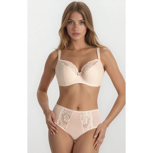 Szorty siateczkowe z koronką Estel, Kolor beżowy, Rozmiar 3XL, Teyli ze sklepu Primodo w kategorii Majtki damskie - zdjęcie 186376206