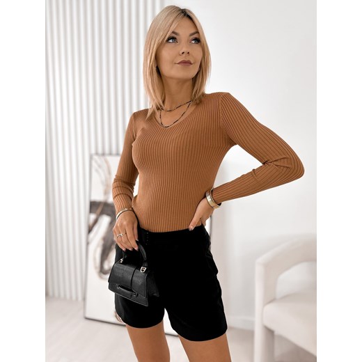 sweter perla karmelowy one size ze sklepu UBRA w kategorii Swetry damskie - zdjęcie 186376457