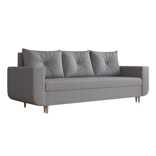 Szara rozkładana sofa z pojemnikiem na pościel P8-T06 ze sklepu Edinos.pl w kategorii Sofy i kanapy - zdjęcie 186376727