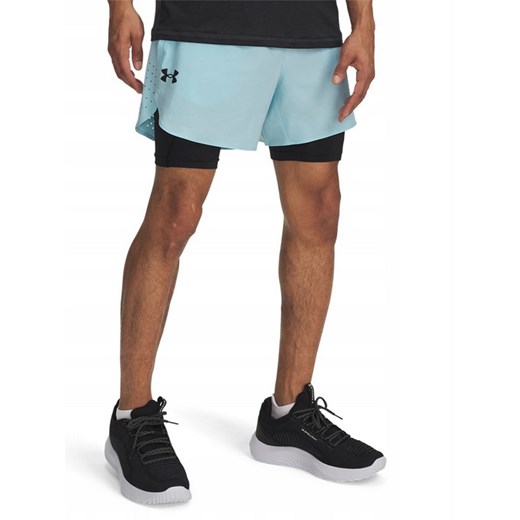 Under Armour Szorty sportowe 2w1 w kolorze błękitno-czarnym Under Armour L promocja Limango Polska