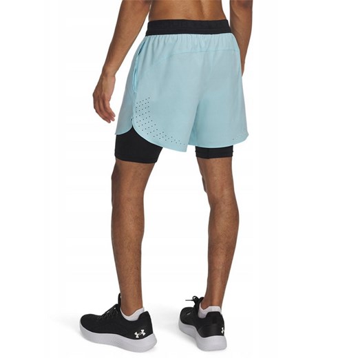 Under Armour Szorty sportowe 2w1 w kolorze błękitno-czarnym Under Armour L okazja Limango Polska