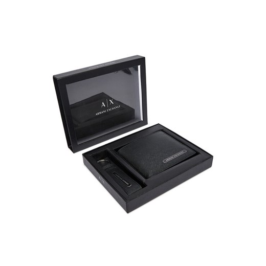 Zestaw upominkowy Armani Exchange XM001275 AF12702 UC001 Czarny ze sklepu eobuwie.pl w kategorii Portfele męskie - zdjęcie 186378615