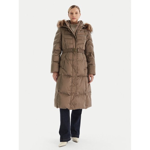 Guess Płaszcz zimowy W5BL29 W2802 Brązowy Regular Fit ze sklepu MODIVO w kategorii Płaszcze damskie - zdjęcie 186378998