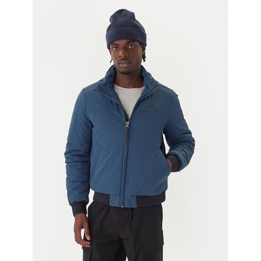 Aeronautica Militare Kurtka bomber 252AB3026UCT03264 Niebieski Regular Fit ze sklepu MODIVO w kategorii Kurtki męskie - zdjęcie 186379046